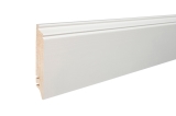 Pretierateľná soklová lišta baroková, biela (masív - borovica) - KP 90