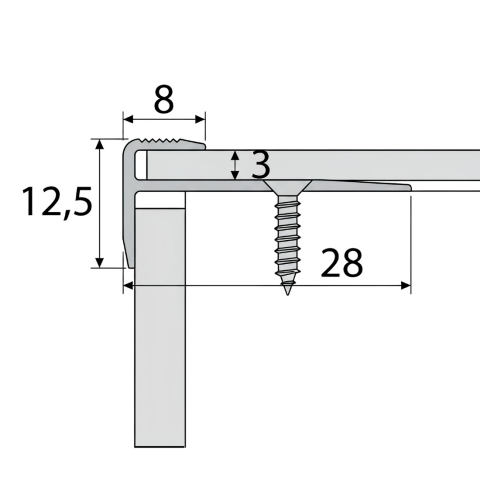 Schodový profil - C23