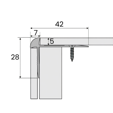 Schodový profil - C29