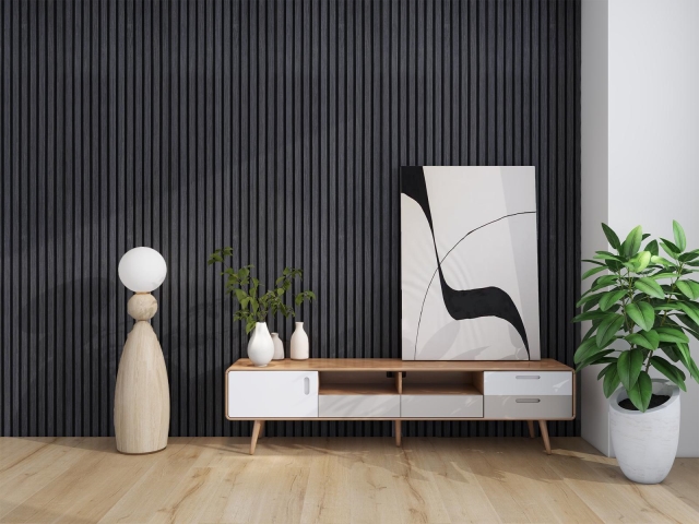 Akustické obklady na stenu MEO ACOUSTIC WOOD NOIR 2600x600mm